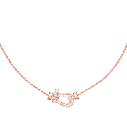 [⭐Corinne]FORCE 10 PINK GOLD DIAMOND NECKLACE
