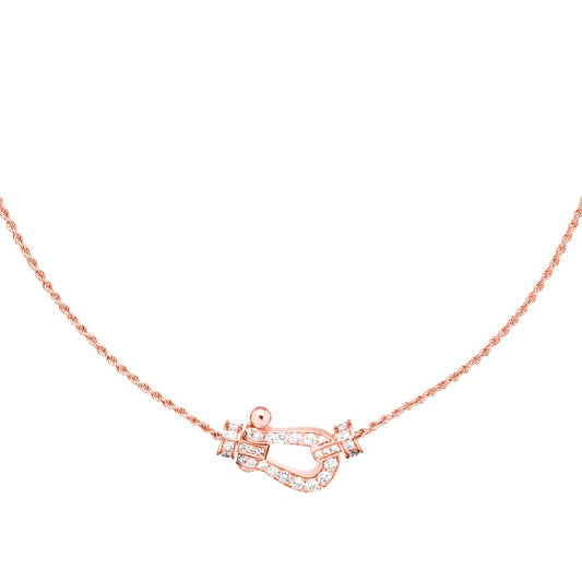 [⭐Corinne]FORCE 10 PINK GOLD DIAMOND NECKLACE