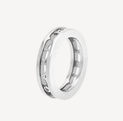 [⭐Corinne]ZERO 1 ONE-BAND WITH OPENWORK LOGO SPIRAL RING