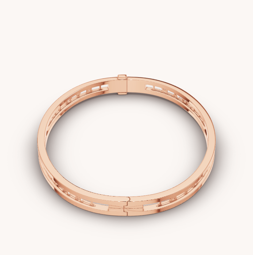 [⭐Corinne]ZERO 1 SPIRAL LOGO PINK GOLD BRACELET