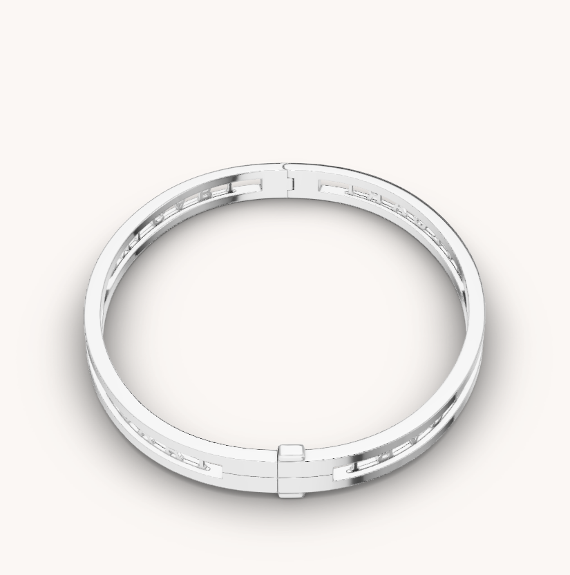 [⭐Corinne]ZERO 1 SPIRAL LOGO SILVER BRACELET
