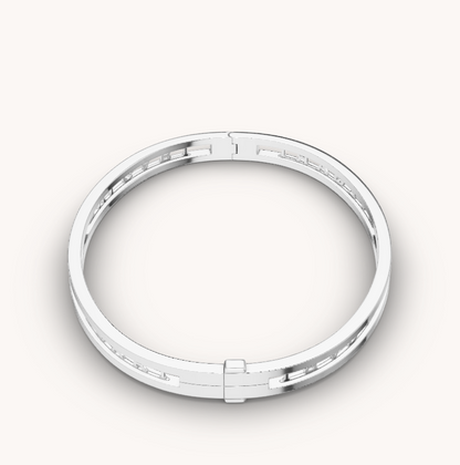 [⭐Corinne]ZERO 1 SPIRAL LOGO SILVER BRACELET