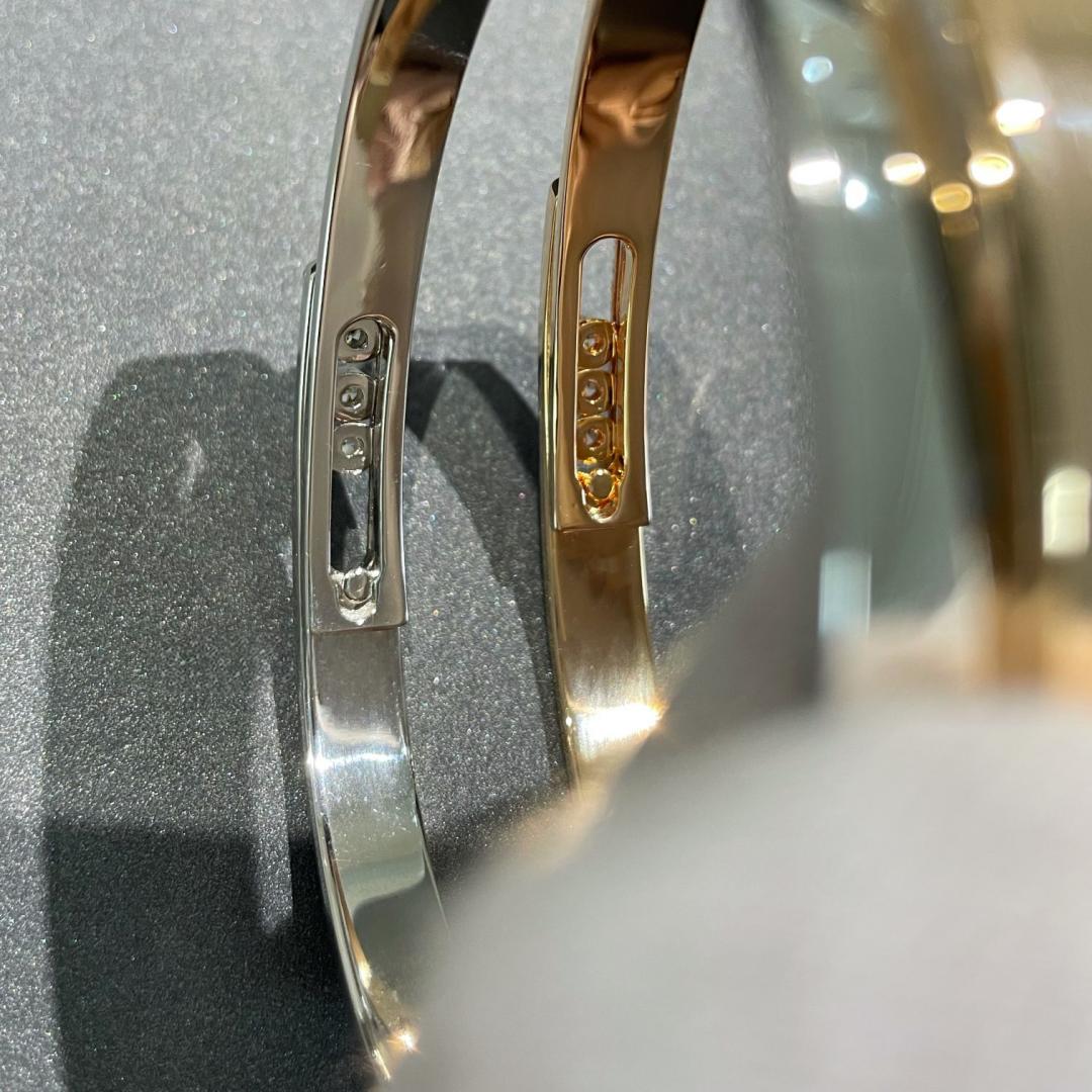 [⭐Corinne]Move Noa Rose Gold Pavé Diamond Bangle Bracelet