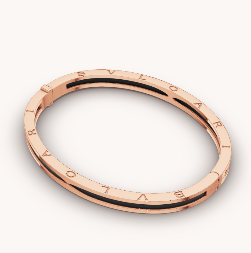 [⭐Corinne]ZERO 1 PINK GOLD WITH BLACK CERAMIC BRACELET