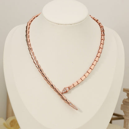 [⭐Corinne]NEW！SERPENT DIAMOND AT BOTH ENDS NECKLACE