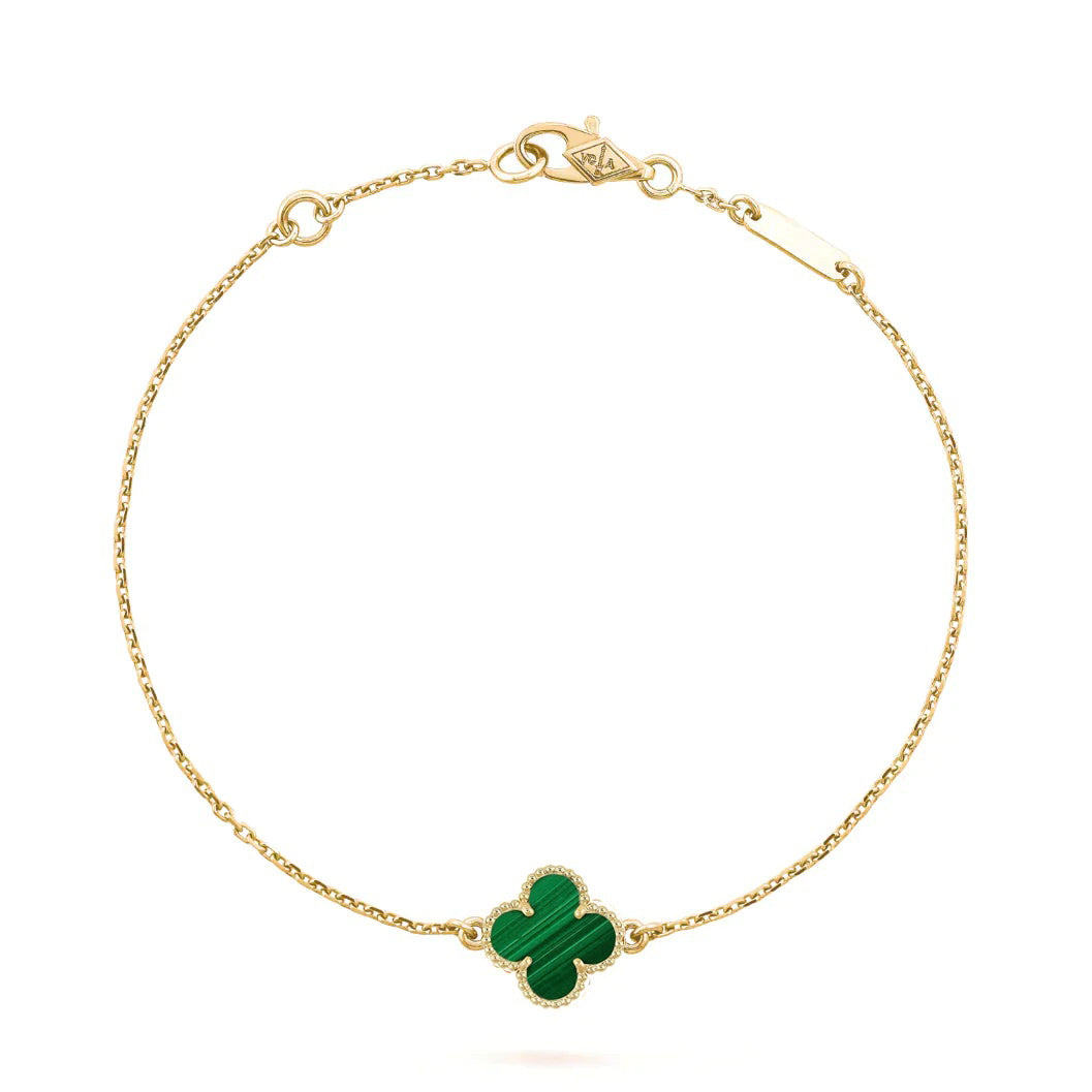 [⭐Corinne]CLOVER BRACELET MALACHITE 1 MOTIF