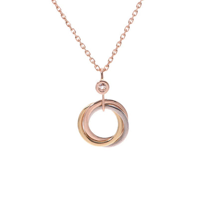 [⭐Corinne]TRINITY SILVER GOLD PINK GOLD NECKLACE