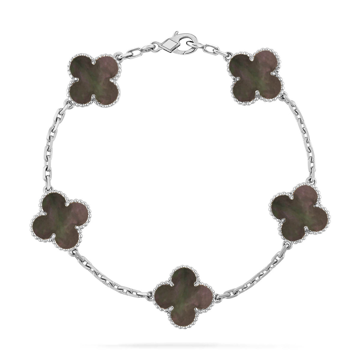 [⭐Corinne] CLOVER 5 MOTIF GRAY MOP BRACELET COLLECTION
