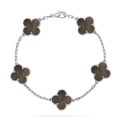 [⭐Corinne] CLOVER 5 MOTIF GRAY MOP BRACELET COLLECTION