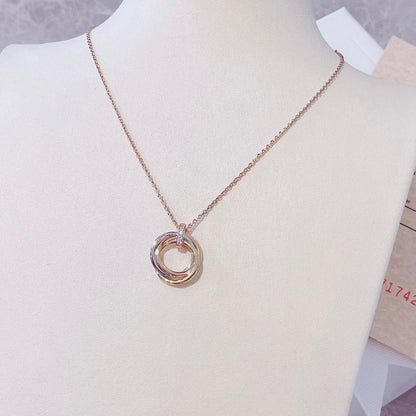 [⭐Corinne]TRINITY NECKLACE GOLD  DIAMONDS