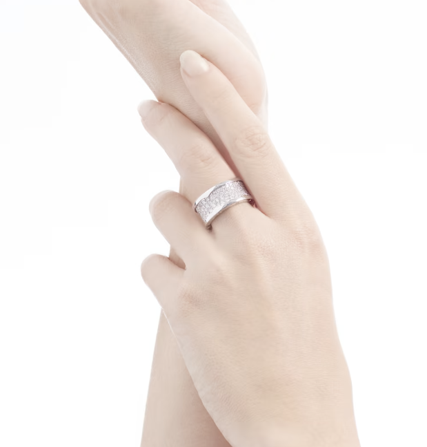 [⭐Corinne]ZERO 1 WITH PAVED DIAMONDS ON THE SPIRAL RING