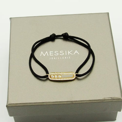 [⭐Corinne]Messika Care(s) pink cord pavé bracelet