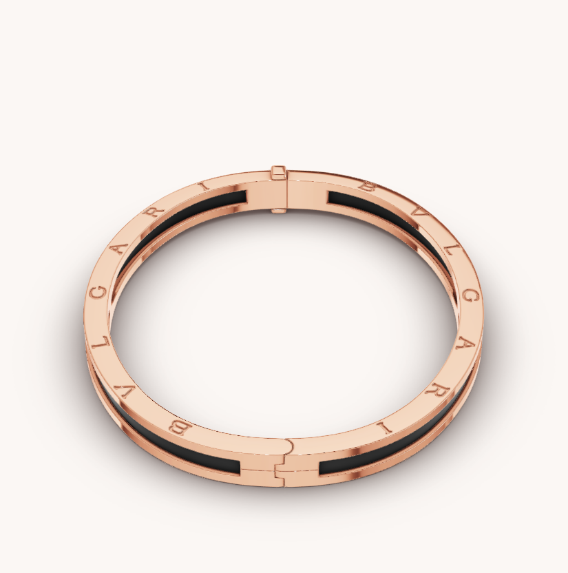 [⭐Corinne]ZERO 1 PINK GOLD WITH BLACK CERAMIC BRACELET