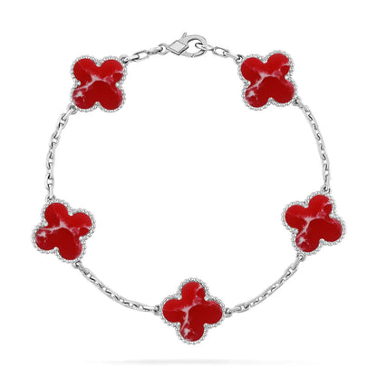 [⭐Corinne]CLOVER 5 MOTIF RED PATTERN BRACELET COLLECTION