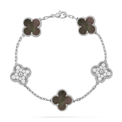 [⭐Corinne] CLOVER 5 MOTIF GRAY MOP BRACELET COLLECTION