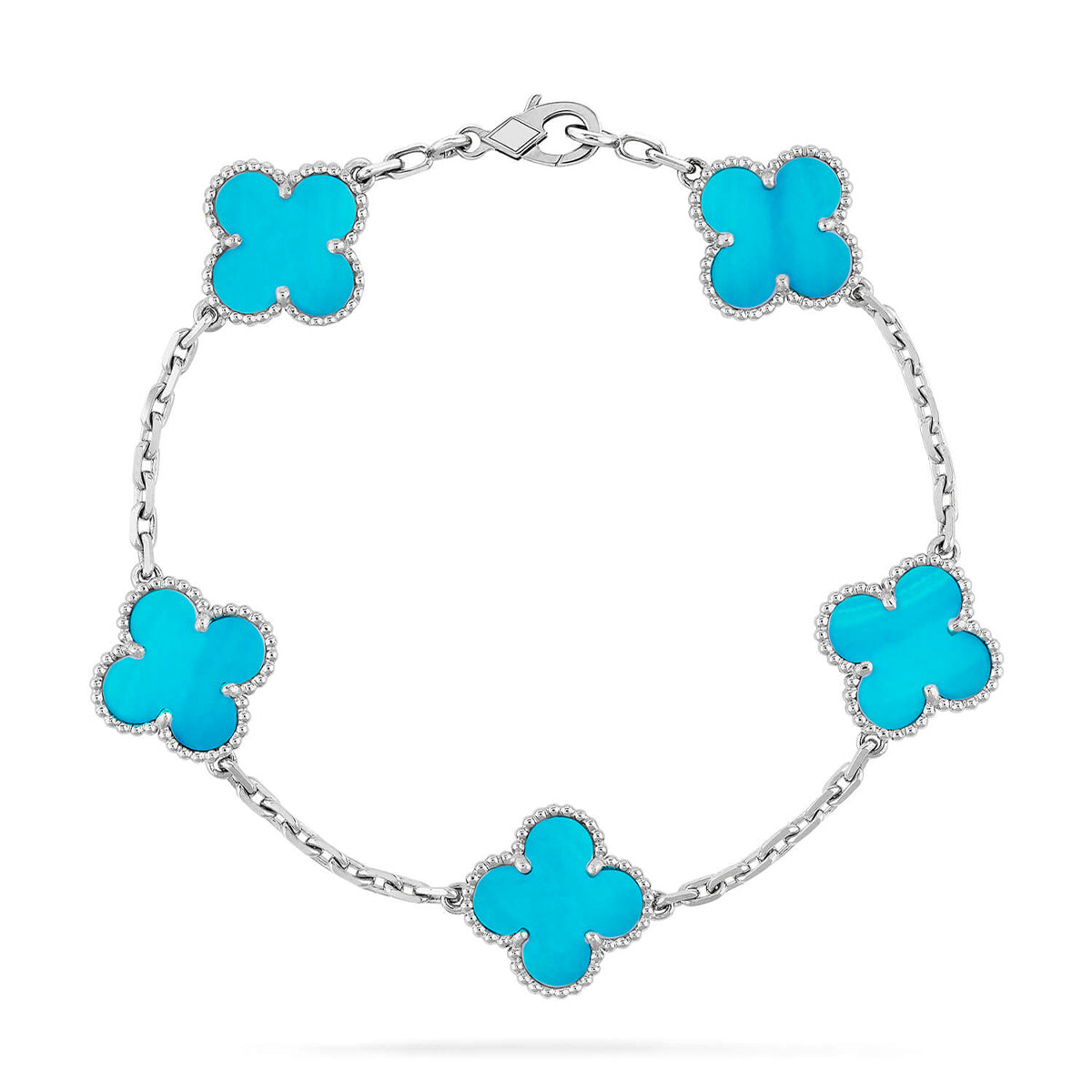 [⭐Corinne] CLOVER 5 MOTIF TURQUOISE BRACELET COLLECTION