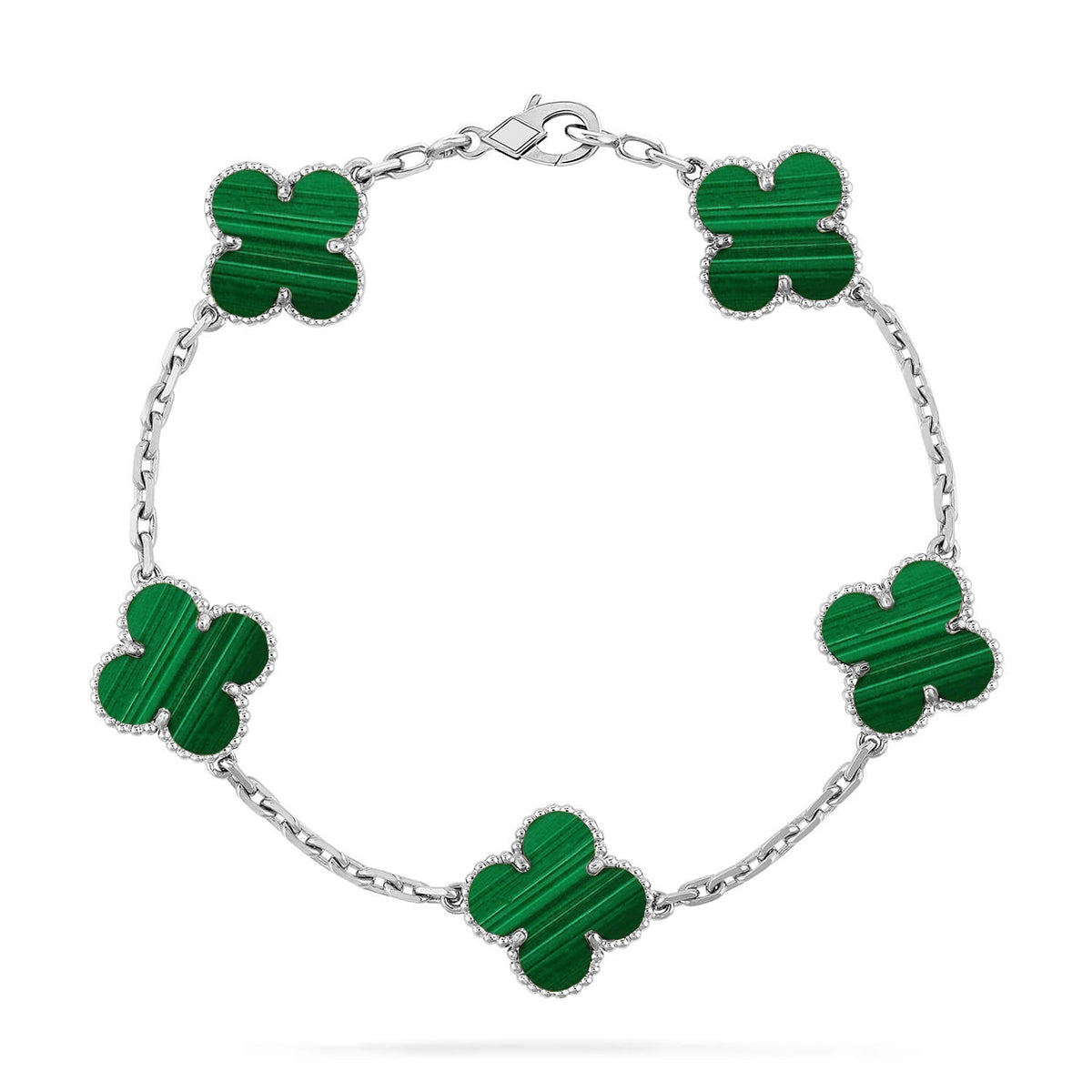 [⭐Corinne] CLOVER 5 MOTIF MALACHITE BRACELET COLLECTION