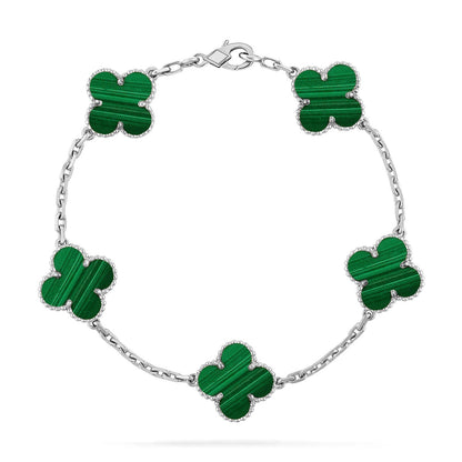 [⭐Corinne] CLOVER 5 MOTIF MALACHITE BRACELET COLLECTION