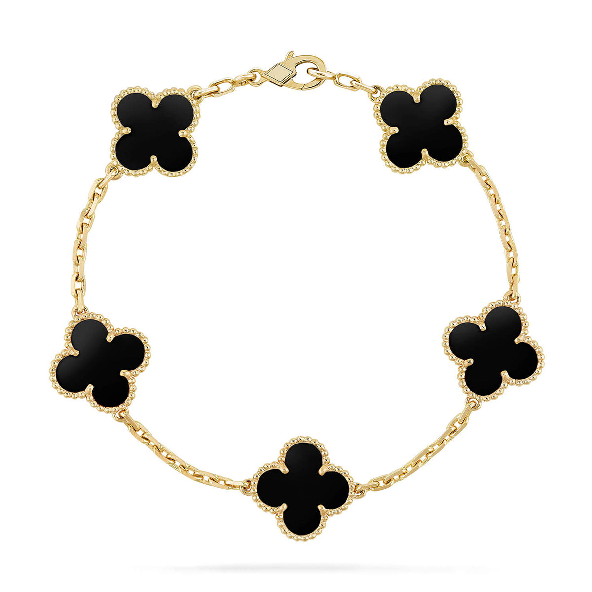 [⭐Corinne] CLOVER 5 MOTIF ONYXS BRACELET COLLECTION