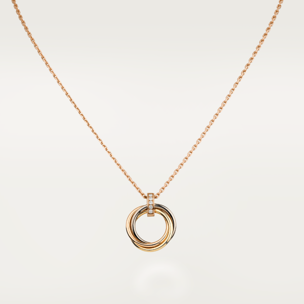 [⭐Corinne]TRINITY NECKLACE GOLD  DIAMONDS