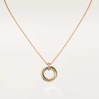 [⭐Corinne]TRINITY NECKLACE GOLD  DIAMONDS