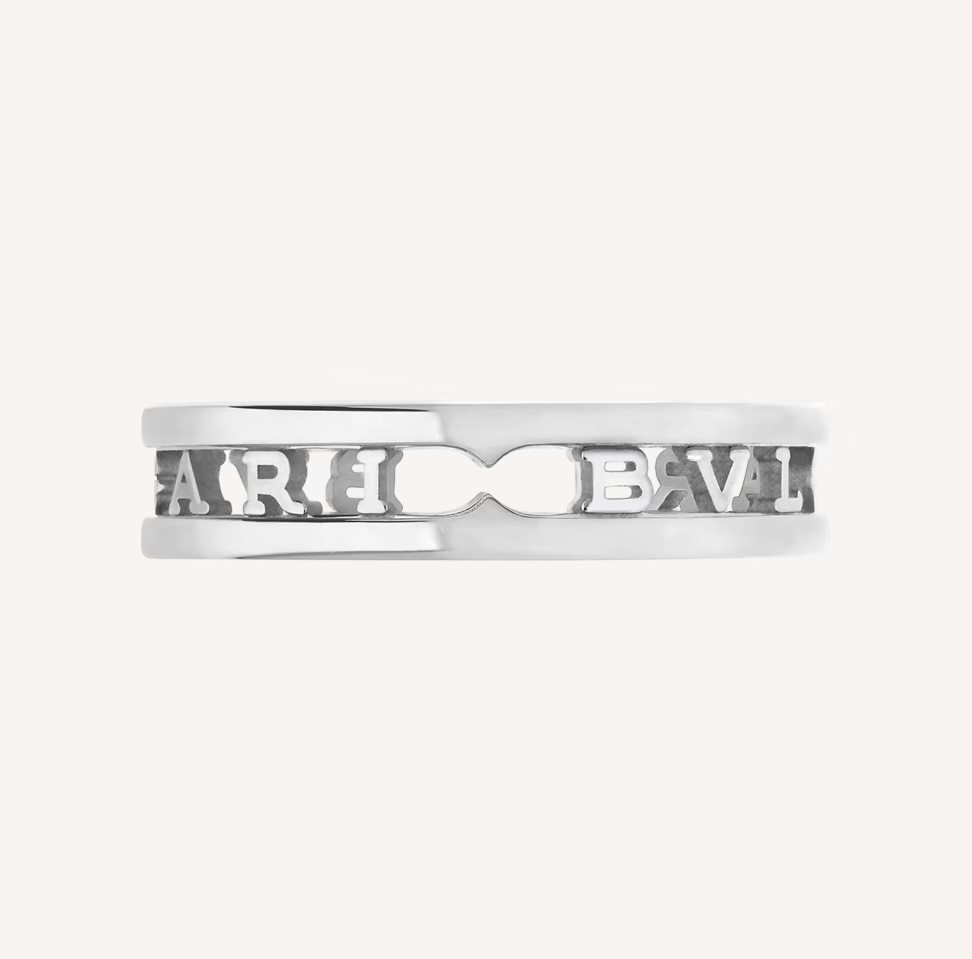 [⭐Corinne]ZERO 1 ONE-BAND WITH OPENWORK LOGO SPIRAL RING