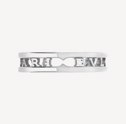 [⭐Corinne]ZERO 1 ONE-BAND WITH OPENWORK LOGO SPIRAL RING