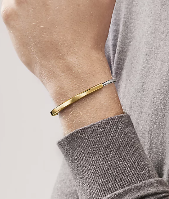 [Corinne]LOCK BRACELET YELLOW AND WHITE GOLD