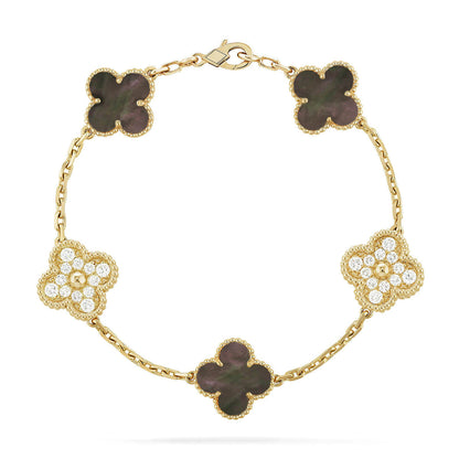 [⭐Corinne] CLOVER 5 MOTIF GRAY MOP BRACELET COLLECTION
