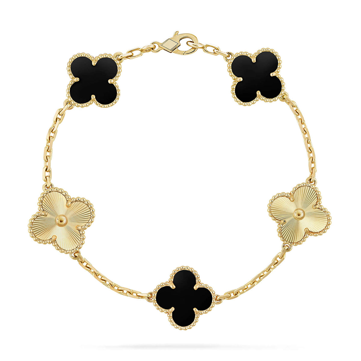 [⭐Corinne] CLOVER 5 MOTIF ONYXS BRACELET COLLECTION