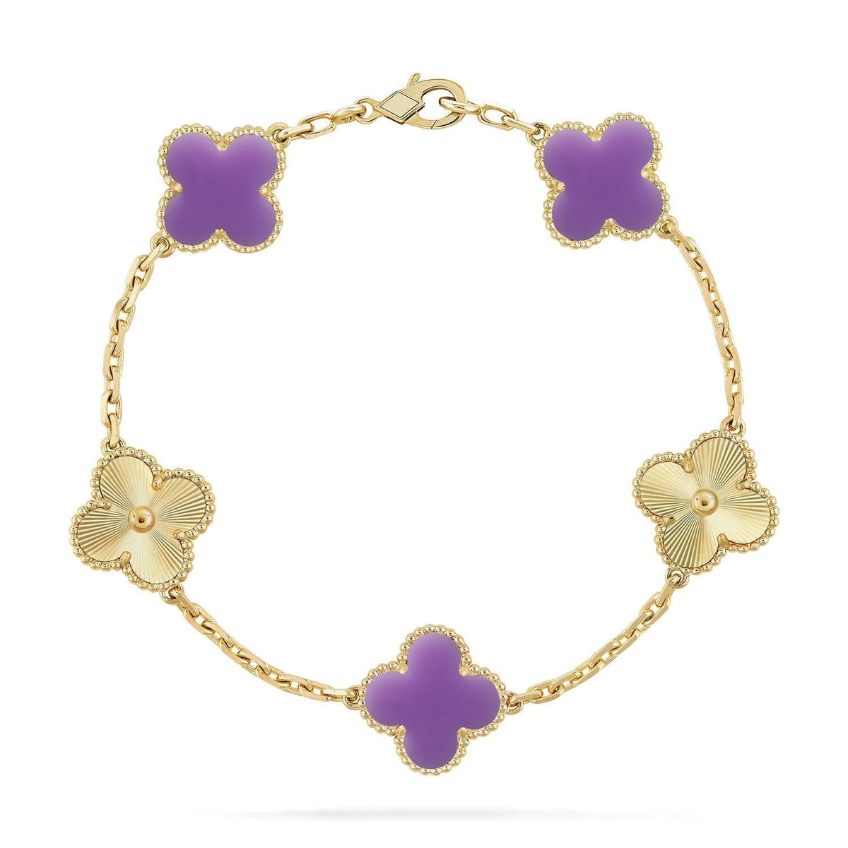 [⭐Corinne]CLOVER 5 MOTIF LIGHT PURPLE BRACELET COLLECTION