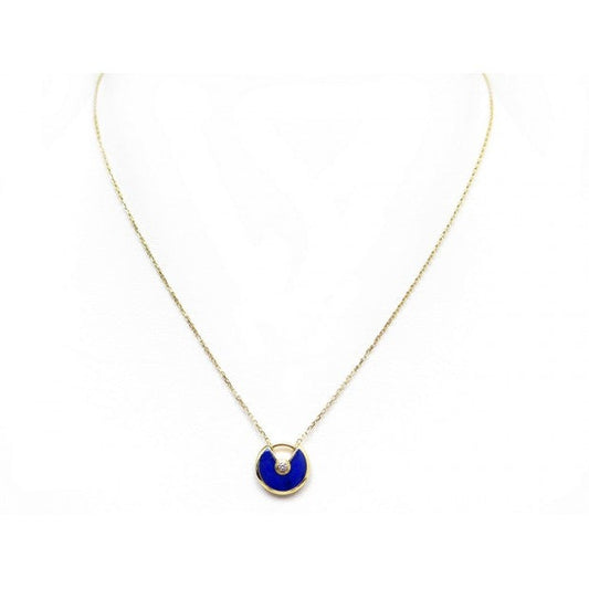 [⭐Corinne]AMULETTE ROSE GOLD AGATE NECKLACE