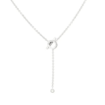 [⭐Corinne]FINESSE SILVER DIAMOND NECKLACE