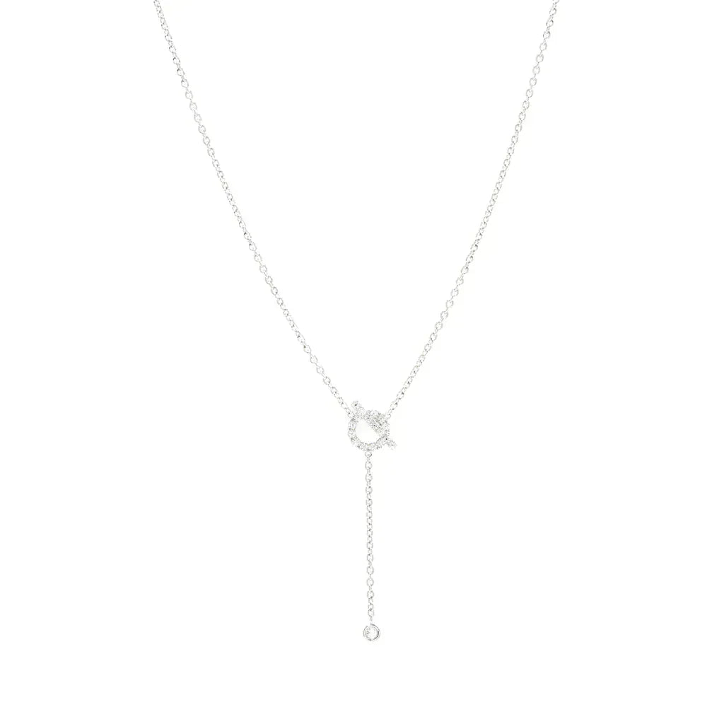 [⭐Corinne]FINESSE SILVER DIAMOND NECKLACE