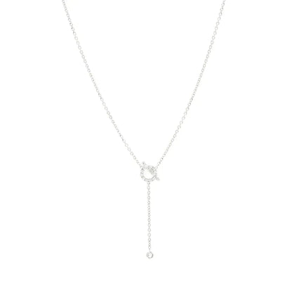 [⭐Corinne]FINESSE SILVER DIAMOND NECKLACE