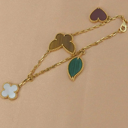 [⭐Corinne]LUCKY SPRING 5 MOTIF GOLD BRACELET