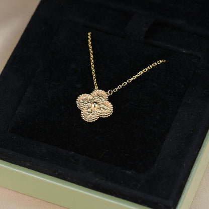 [⭐Corinne]CLOVER 15MM  BRONZING NECKLACE