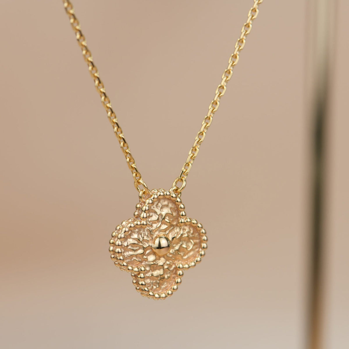 [⭐Corinne]CLOVER 15MM  BRONZING NECKLACE