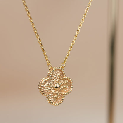 [⭐Corinne]CLOVER 15MM  BRONZING NECKLACE