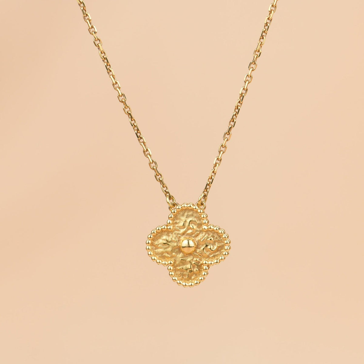 [⭐Corinne]CLOVER 15MM  BRONZING NECKLACE
