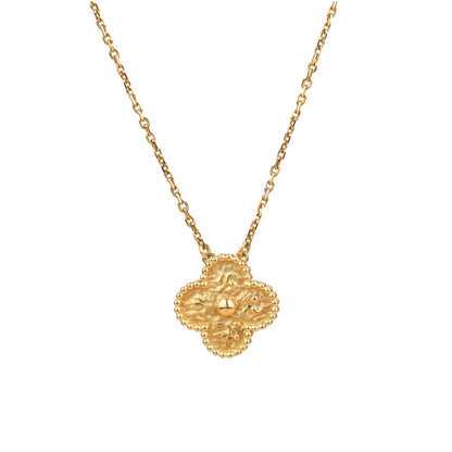 [⭐Corinne]CLOVER 15MM  BRONZING NECKLACE