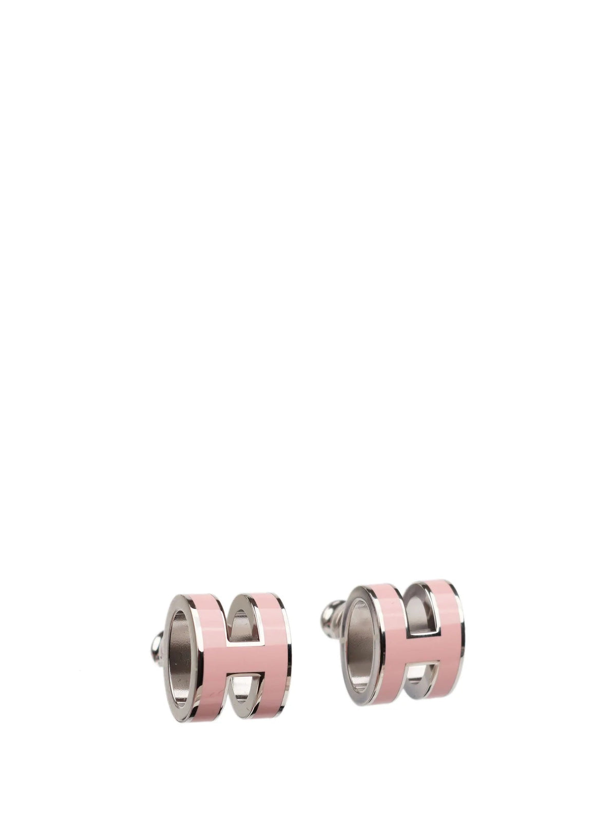 [⭐Corinne]MINI POP H SILVER EARRINGS PINK