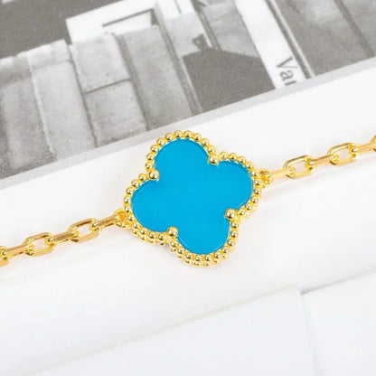 [⭐Corinne] CLOVER 5 MOTIF TURQUOISE BRACELET COLLECTION