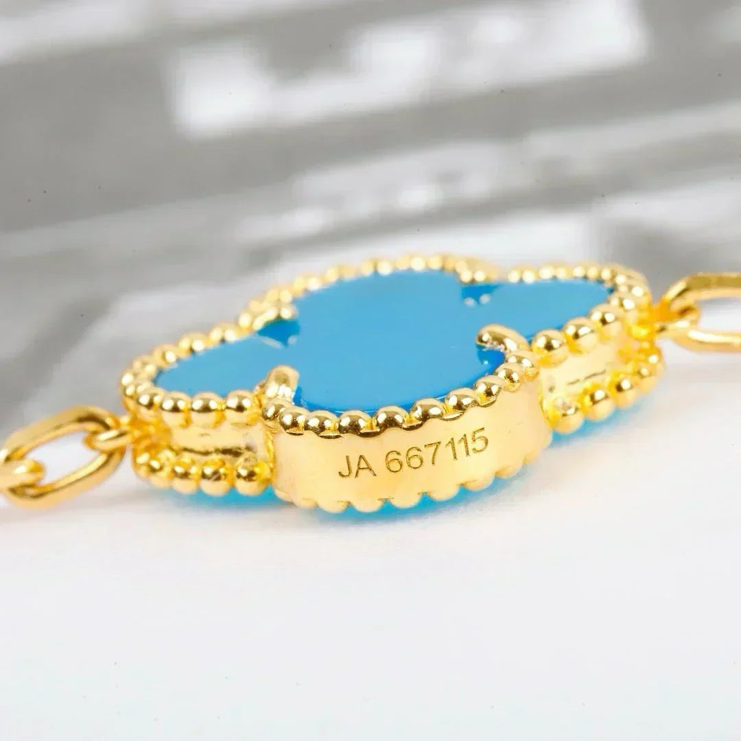 [⭐Corinne] CLOVER 5 MOTIF TURQUOISE BRACELET COLLECTION
