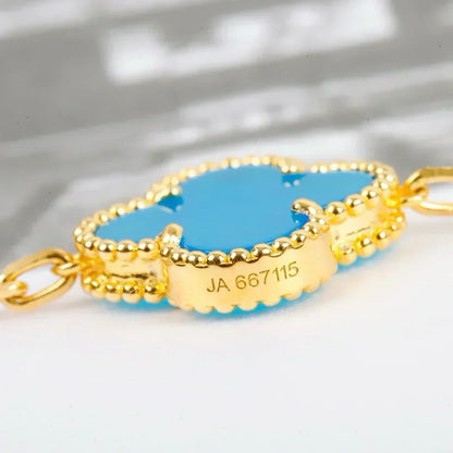 [⭐Corinne] CLOVER 5 MOTIF TURQUOISE BRACELET COLLECTION