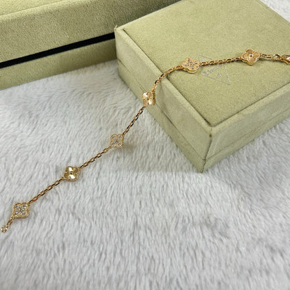 [⭐Corinne]CLOVER 6 MOTIF DIAMOND LASER BRACELET