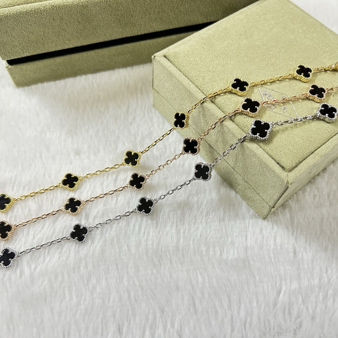[⭐Corinne]CLOVER 6 MOTIF  ONYXS BRACELET