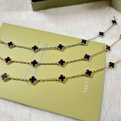 [⭐Corinne]CLOVER 6 MOTIF  ONYXS BRACELET