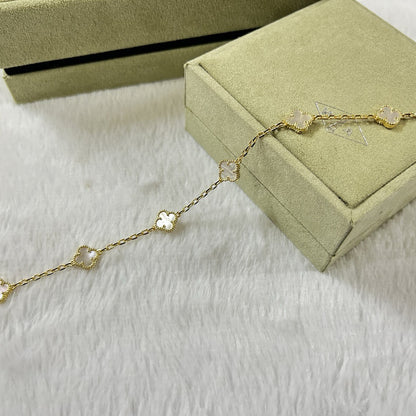 [⭐Corinne]CLOVER 6 MOTIF WHITE MOP BRACELET