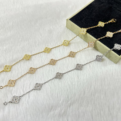 [⭐Corinne]CLOVER 6 MOTIF DIAMOND BRACELET